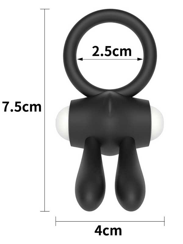 LoveToy Klitoris Uyarıcılı Titreşimli Silikon Penis Halkası