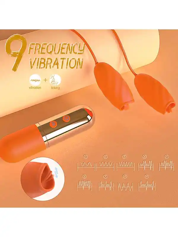 2'li Şarjlı Dil Stimülasyonlu Titreşim Topları