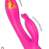 Isıtmalı Şarjlı Güçlü Titreşimli Tavşan Vibratör 22 cm