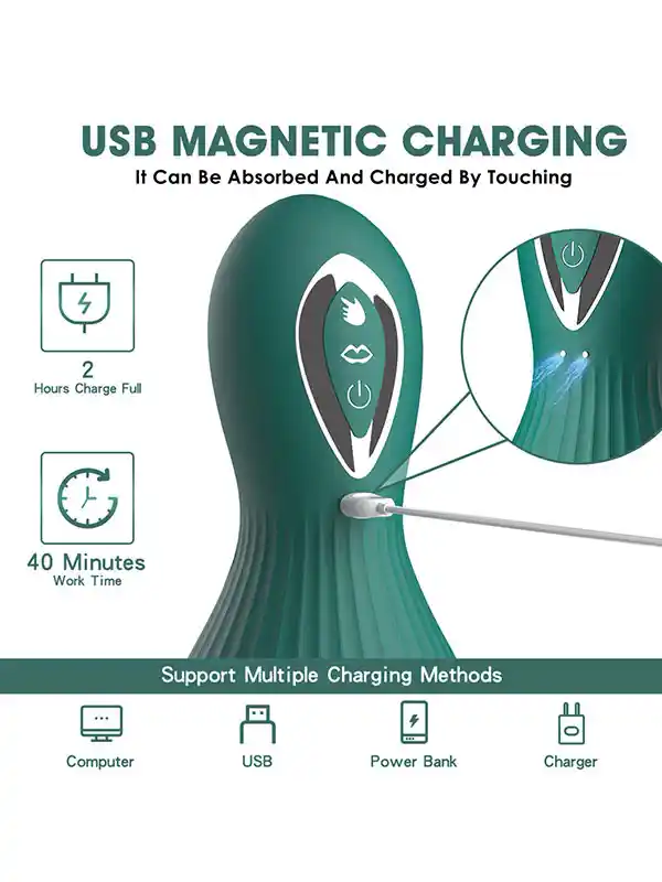NOXXX Vakumlu ve Dil Yalamalı Titreşimli Şarjlı Göğüs Vajina Pompası