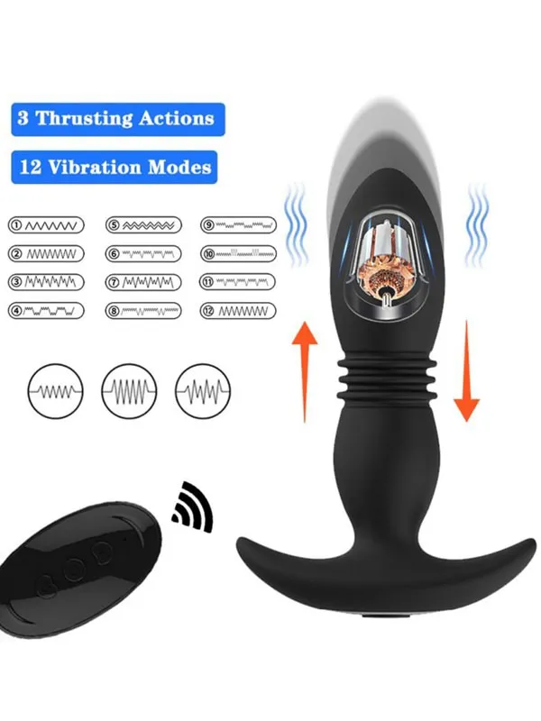 NOXXX Uzaktan Kumandalı İleri Geri Hareketli Şarjlı Anal Dildo