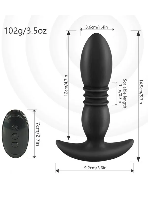 NOXXX Uzaktan Kumandalı İleri Geri Hareketli Şarjlı Anal Dildo