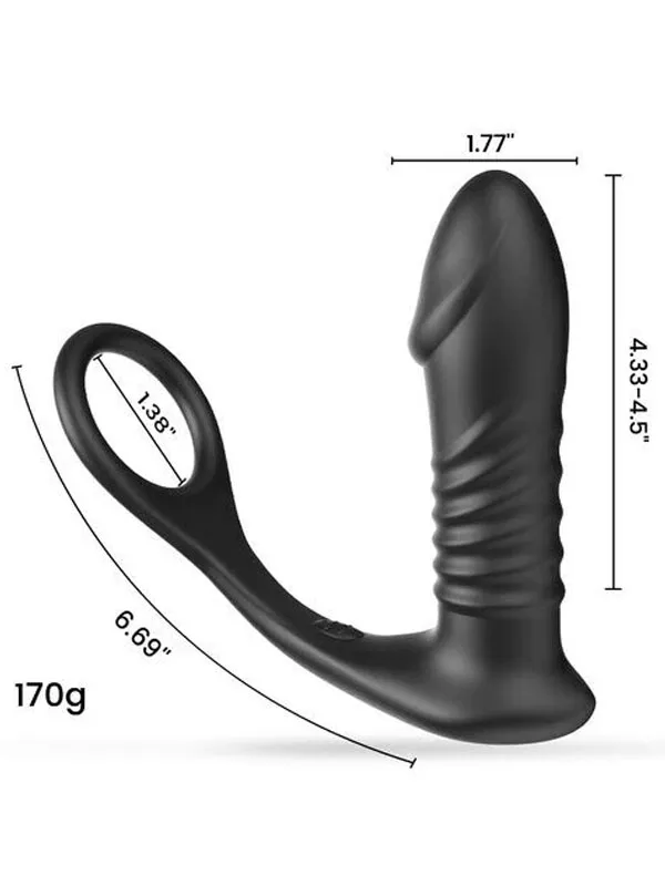 NOXXX A-Heros Best Mate Kumandalı Şarjlı İleri Geri Hareketli Penis Halkalı Anal Vibratör