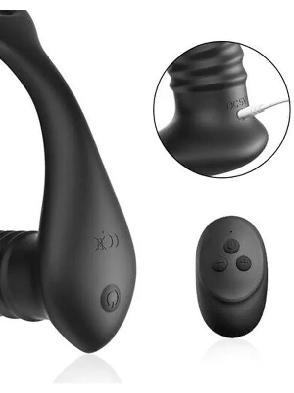 NOXXX A-Heros Best Mate Kumandalı Şarjlı İleri Geri Hareketli Penis Halkalı Anal Vibratör
