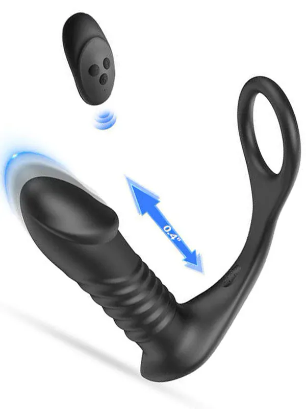 NOXXX A-Heros Best Mate Kumandalı Şarjlı İleri Geri Hareketli Penis Halkalı Anal Vibratör