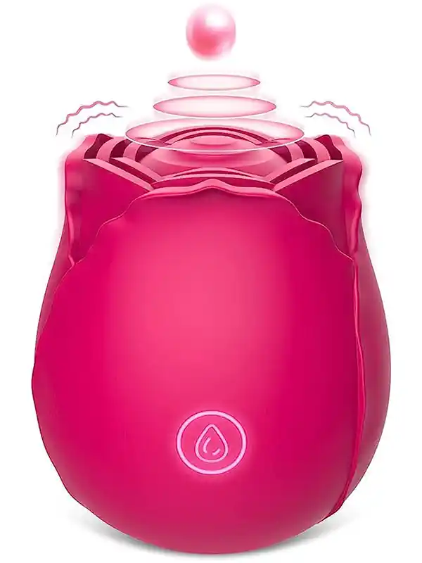 NOXXX Gül Tasarımlı Titreşimli Vakumlu Klitoral Vibratör