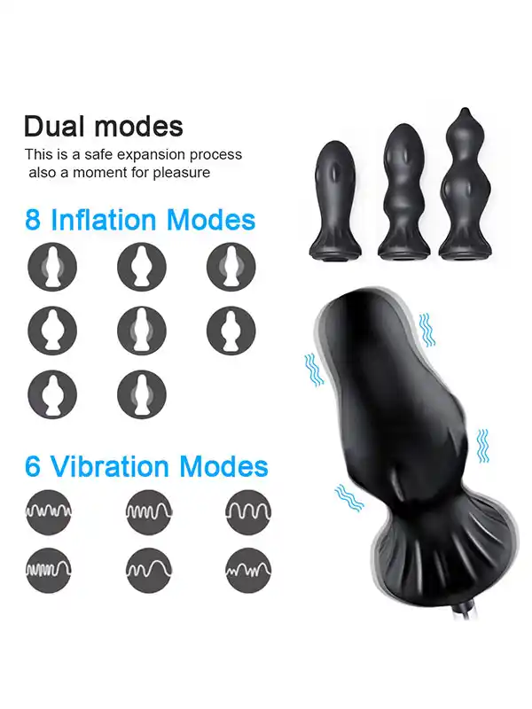 Titreşimli ve Şarjlı Şişirilebilir Anal Set