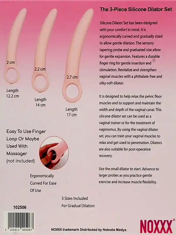 NOXXX 3'lü Vajinismus ve Kegel Dilatör Seti