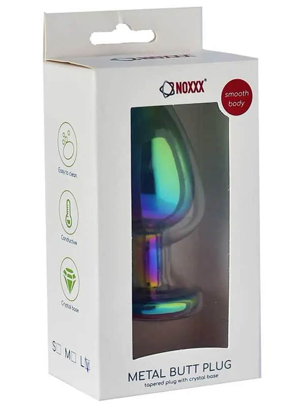 NOXXX Çok Renkli Büyük Boy Taşlı Çelik Anal Plug