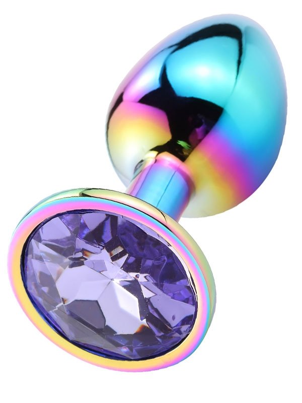 NOXXX Çok Renkli Büyük Boy Taşlı Çelik Anal Plug