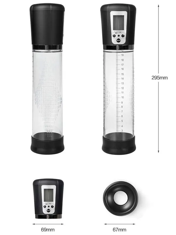 Dijital Göstergeli Şarjlı Otomatik Penis Pompası