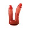 Pembe Tilki Çift Başlı Realistik Dildo 21.5 cm – 19 cm