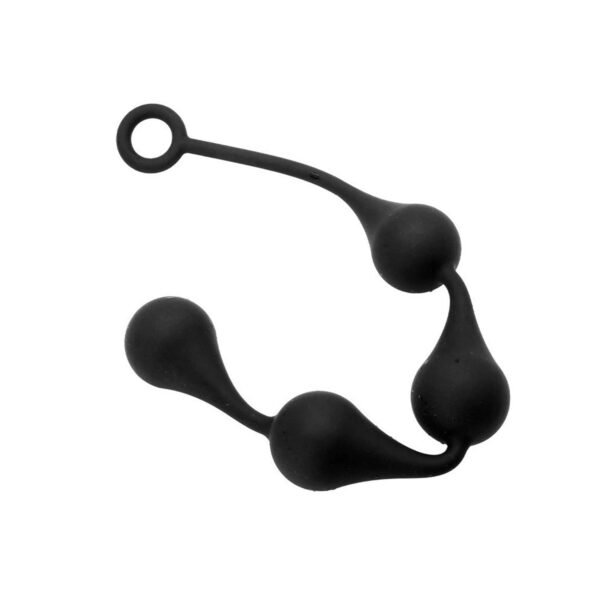 Pembe Tilki Kademeli Anal Boncuk L Boy Siyah