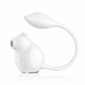 Pembe Tilki Klitoral Uyarıcılı Sincap Vibratör Beyaz