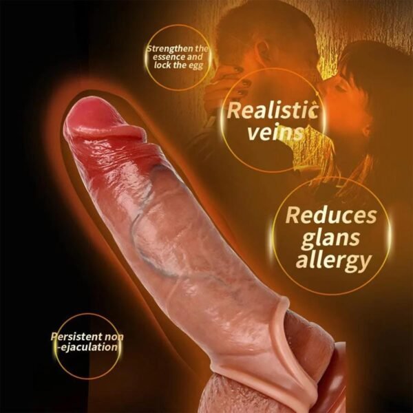 Pembe Tilki Silikon Penis Kılıfı 19 cm