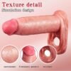 Pembe Tilki Silikon Penis Kılıfı L Beden (16 cm)