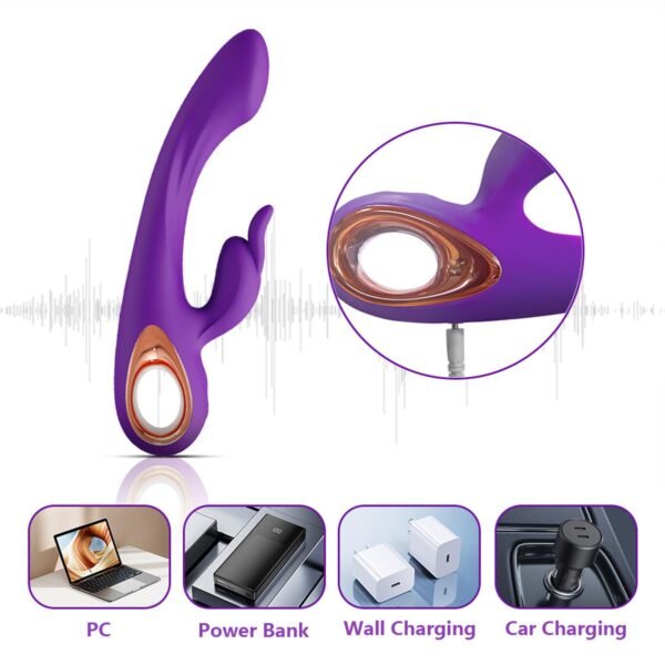 Pembe Tilki Yeni Rabbit Vibratör Mor