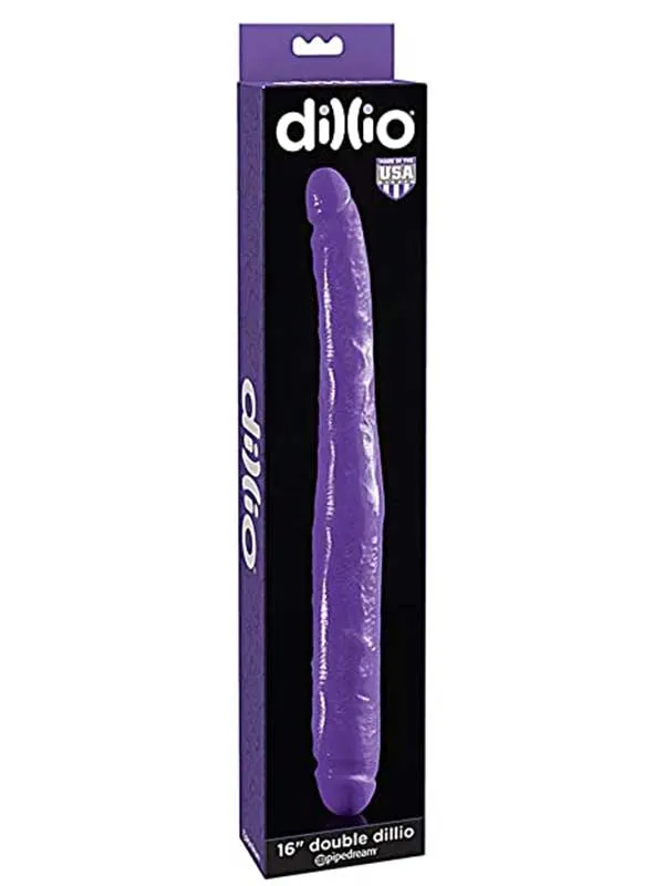 Double Dillio 16" Çift Başlı Dildo 43 cm Mor