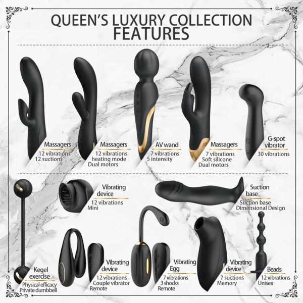 Pretty Love Queen’s Luxury Collection 12 Parça Golden Black Çift Seti