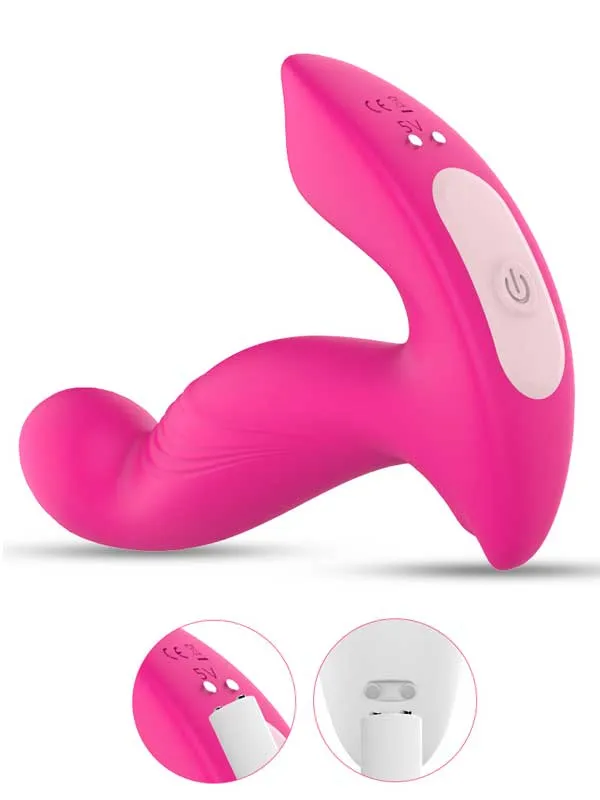 Giyilebilir Şarjlı Uzaktan Kumandalı Döner Başlı Klitoris Uyarıcılı Anal Vibratör