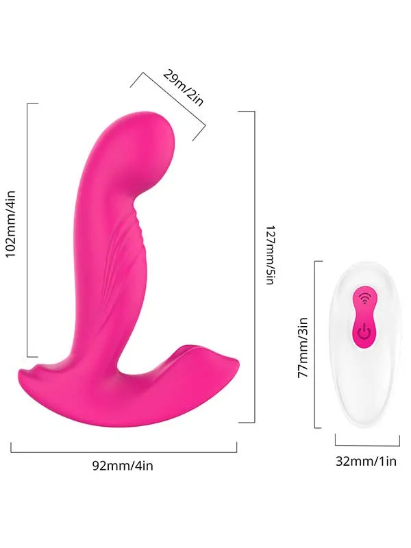 Giyilebilir Şarjlı Uzaktan Kumandalı Döner Başlı Klitoris Uyarıcılı Anal Vibratör