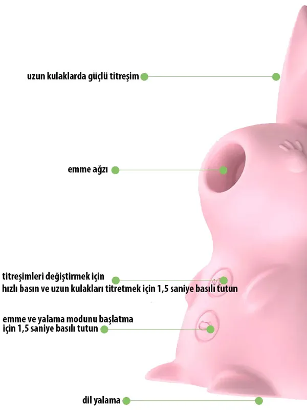 Şarjlı Kilitoral Emiş ve Dil Stimilasyon Vibratörü