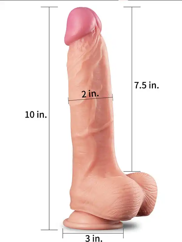 10″ Dual Layer Realistik Dildo 25 cm