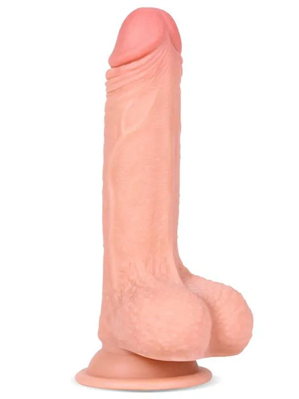 real-skin-7-cift-katmanli-kayan-derili-gercekci-penis-18-cm 7" Dual Layer Oynar Derili Realistik Penis 18 cm
