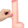 9" Dual Layer Oynar Derili Realistik Penis 23 cm