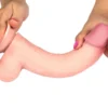 9" Dual Layer Oynar Derili Realistik Penis 23 cm
