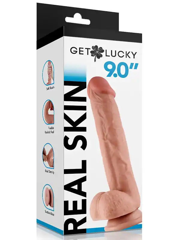 real-skin-9-dual-layer-realistik-dildo-23-cm-1 9" Dual Layer Oynar Derili Realistik Dildo 23 cm