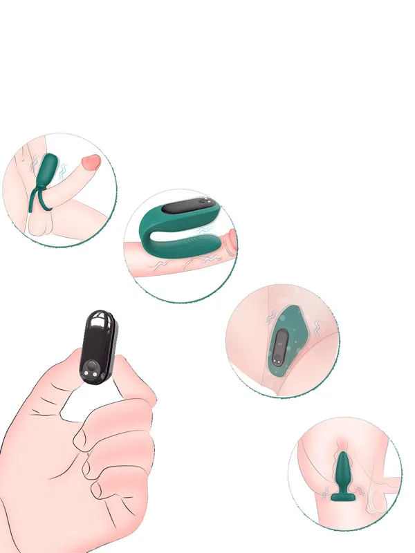 Çiftler İçin Uzaktan Kumandalı Şarjlı Titreşimli Aşk Seti