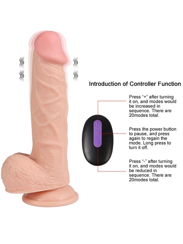 Şarjlı Uzaktan Kumandalı Gerçekçi Realistik Dildo 21 cm