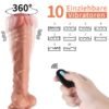 Döner Başlı Uzaktan Kumandalı Şarjlı Realistik Dildo 25.5 cm