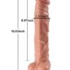 Döner Başlı Uzaktan Kumandalı Şarjlı Realistik Dildo 25.5 cm