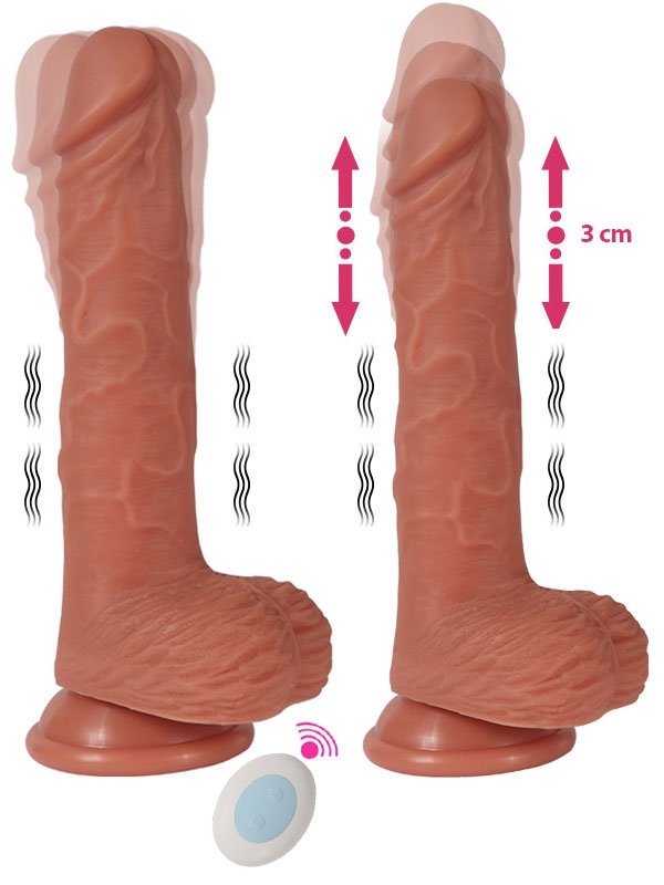 İleri Geri Hareketli Döner Başlı Şarjlı Realistik Dildo 22 cm