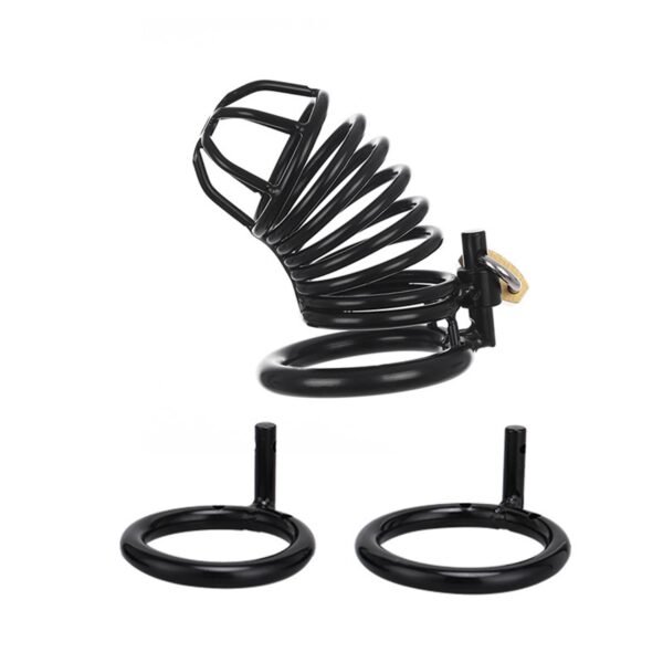 Siyah Metal Penis Kilidi 45mm  – Ayarlanabilir Çelik Kafes + Asma Kilit