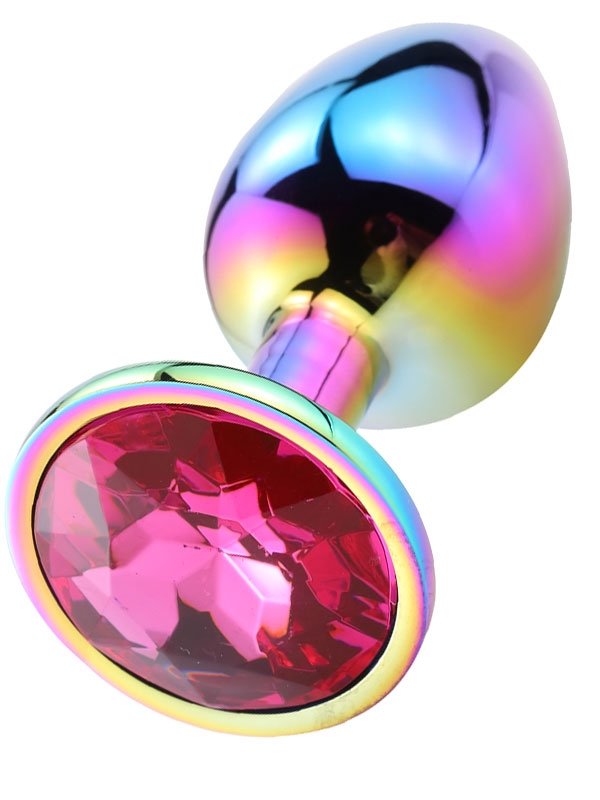 NOXXX Çok Renkli Küçük Boy Taşlı Çelik Anal Plug