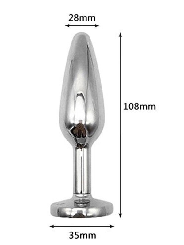 NOXXX Taşlı Çelik Anal Plug 11 cm