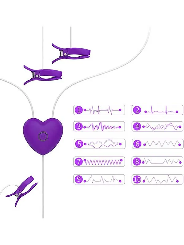 Vajina ve Göğüs Klipsi 3'lü Titreşimli Şarjlı