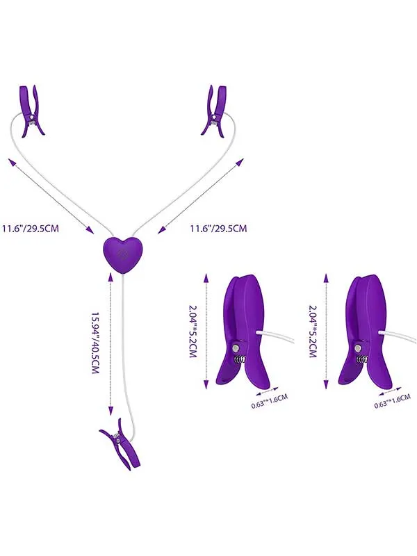 Vajina ve Göğüs Klipsi 3'lü Titreşimli Şarjlı