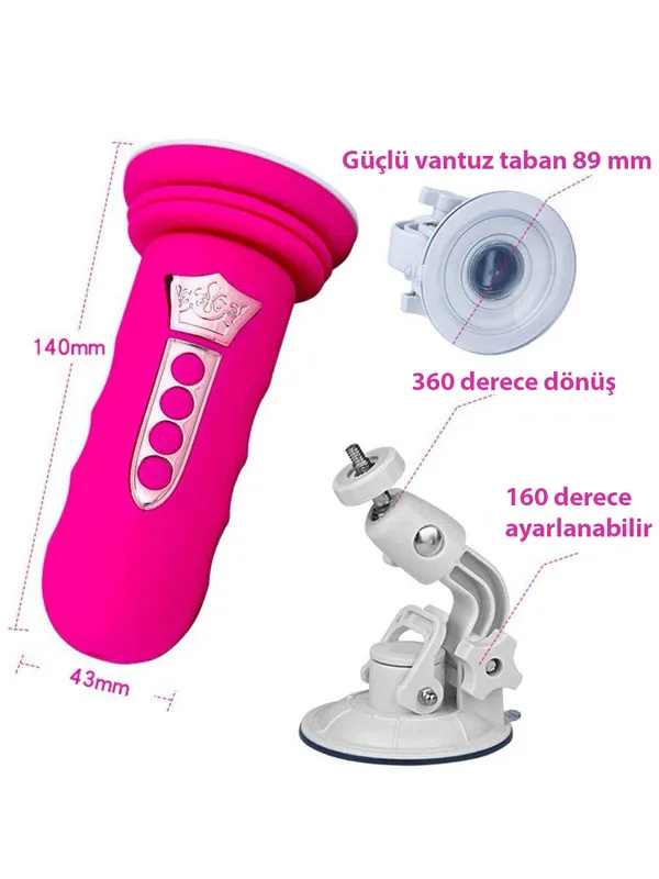 Şarjlı Seks Makinası Tüm Vantuzlu Penislerle Uyumlu