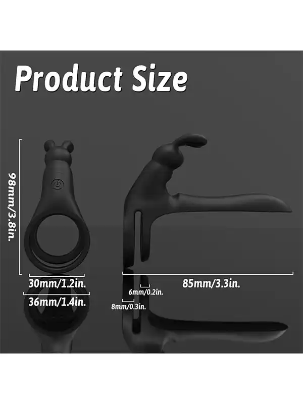 Titreşimli ve Klitoris Uyarıcılı Şarjlı Penis Halkası