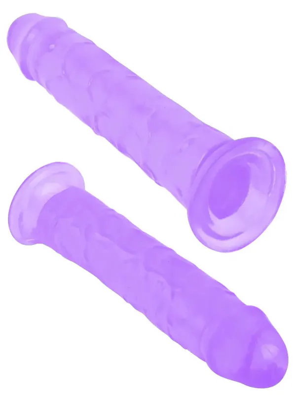 8.5" Realistik Mor Jel Dildo 21.5 cm