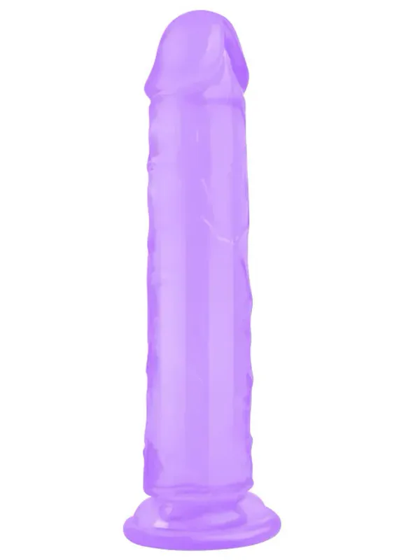 8.5" Realistik Mor Jel Dildo 21.5 cm