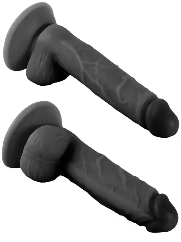 7.1” Realistik Dildo Siyah 18 cm