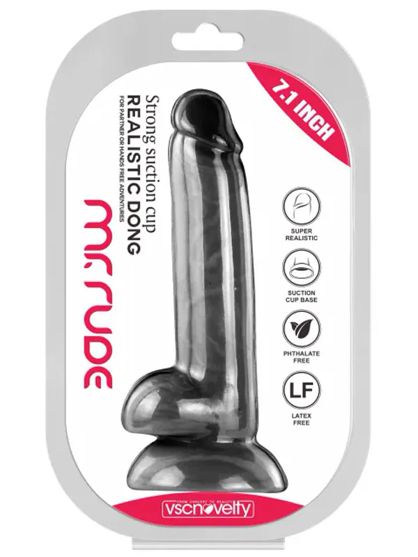7.1” Realistik Dildo Siyah 18 cm