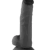 7.1” Realistik Dildo Siyah 18 cm