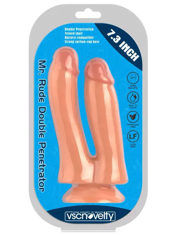 7.3” Çift Başlı Realistik Dildo