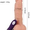 Vibrating Realistik Dokulu Titreşimli Dildo 21 cm